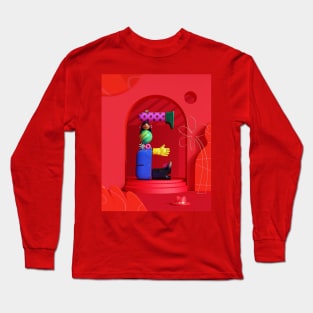 3D Character "E" Long Sleeve T-Shirt